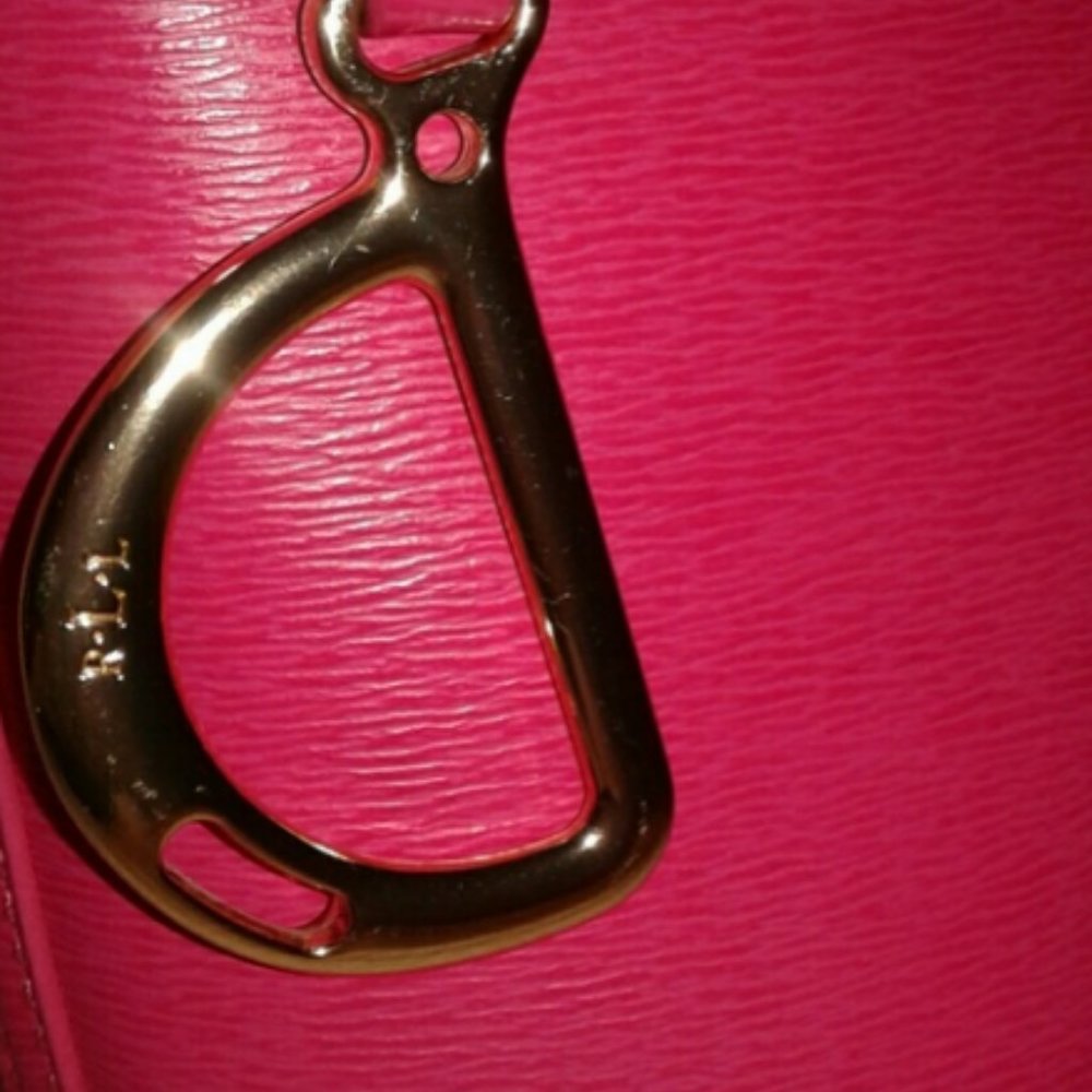SOLD: Ralph Lauren Pink Leather Classic Tote - Picture 5 of 12